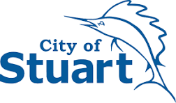 City of Stuart logo with a stylized marlin jumping above the text 'City of Stuart'.